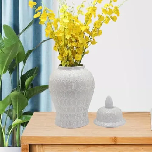 Ceramic Jar Interior Design Table Center Vase for Living Room Office Kitchen|Home & Garden |1 Ceramic Ginger Jar
