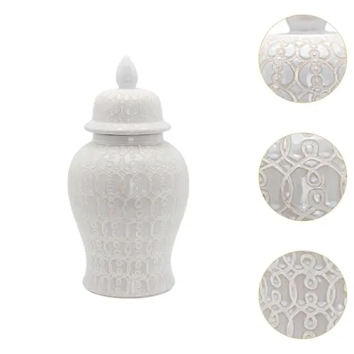 Ceramic Jar Interior Design Table Center Vase for Living Room Office Kitchen|Home & Garden |1 Ceramic Ginger Jar