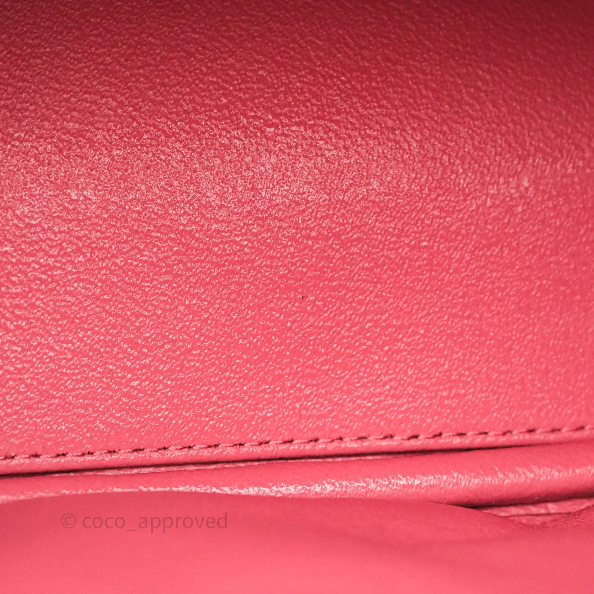 Chanel Camera Case Quilted Pink Shiny Caviar Gold Hardware