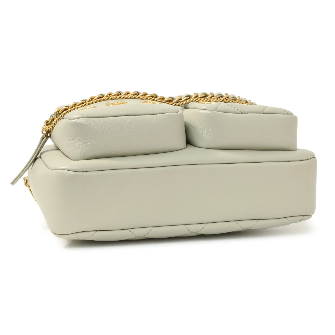 Chanel Grey Quilted Calfskin Small Camera Case