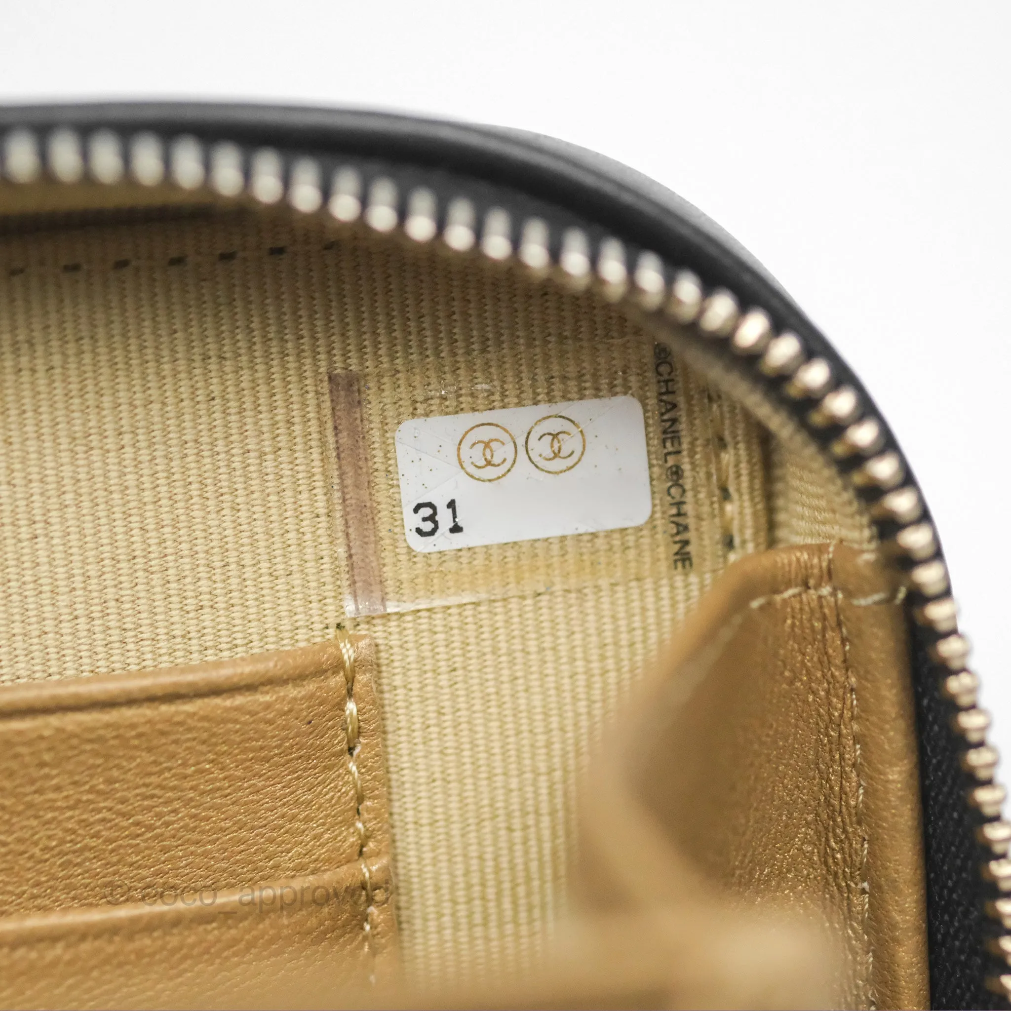 Chanel Pearl Crush Quilted Camera Bag Black Lambskin Aged Gold Hardware
