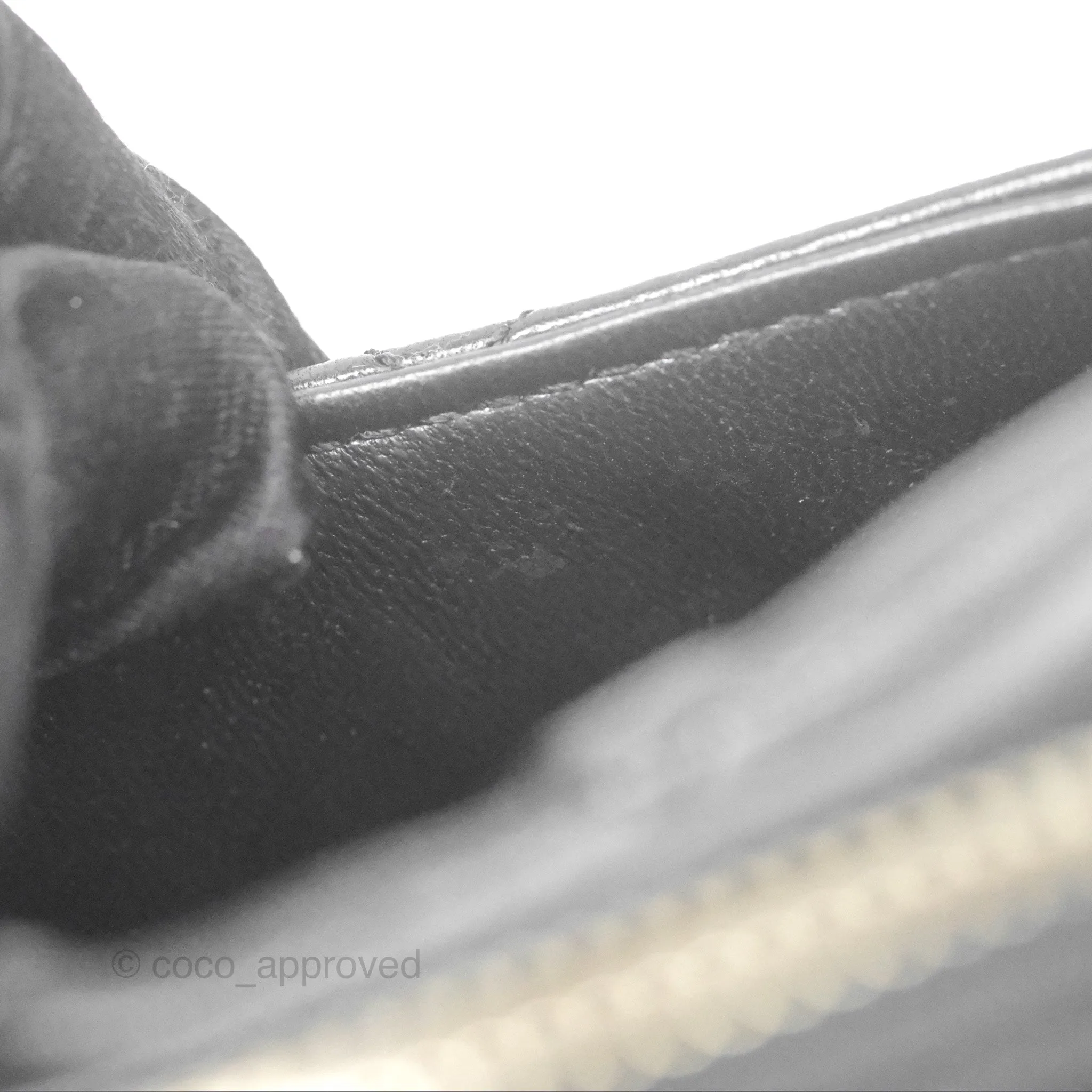 Chanel Quilted CC Pearl Crush Camera Case Black Lambskin Gold Hardware