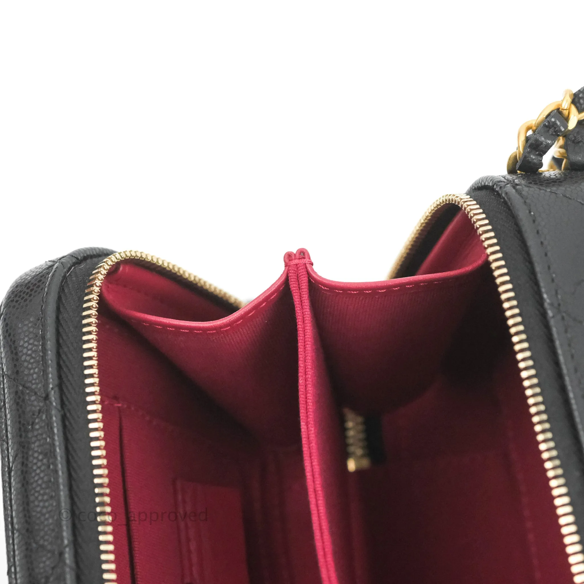 Chanel Quilted Twist Your Buttons Camera Black Caviar Gold Hardware