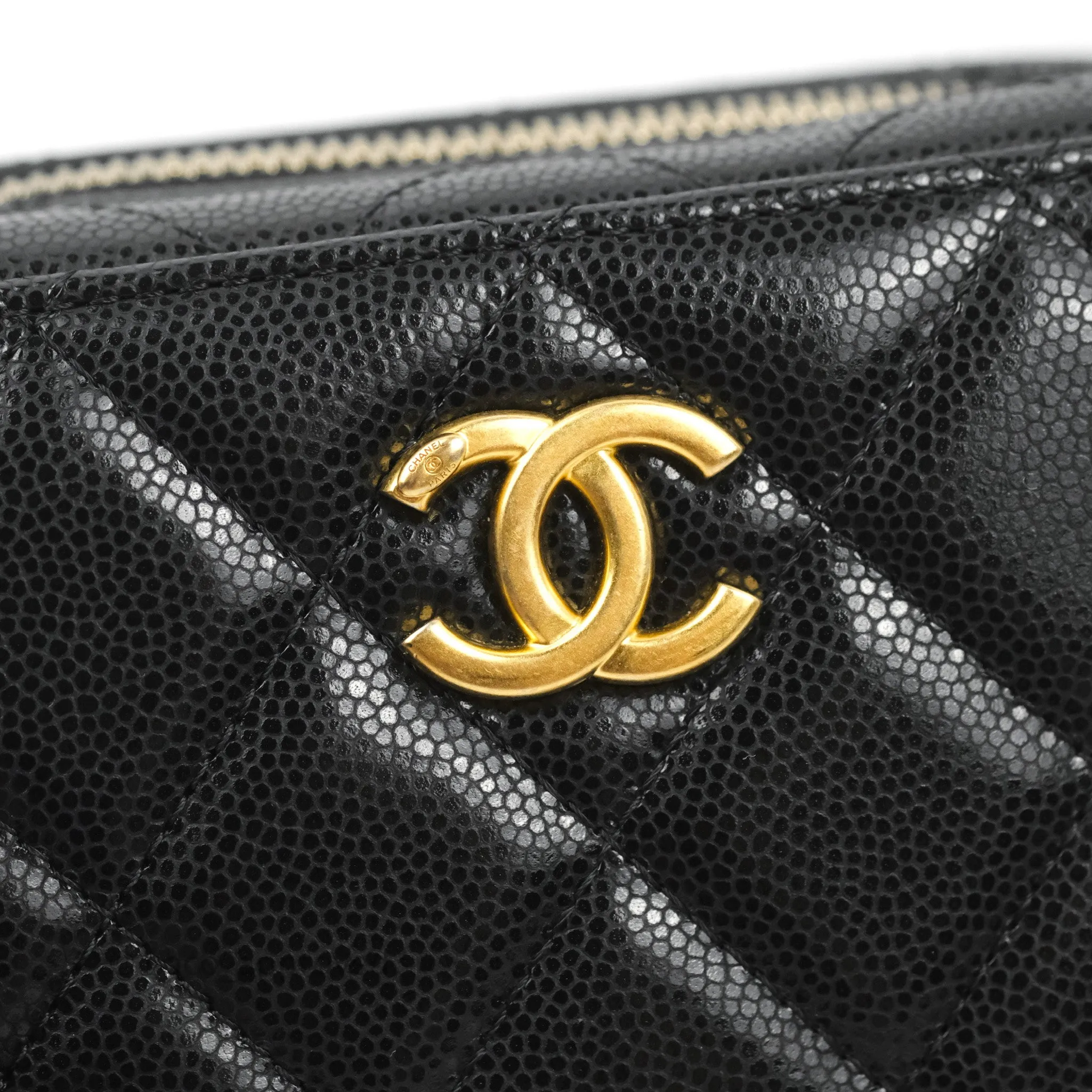 Chanel Quilted Twist Your Buttons Camera Black Caviar Gold Hardware
