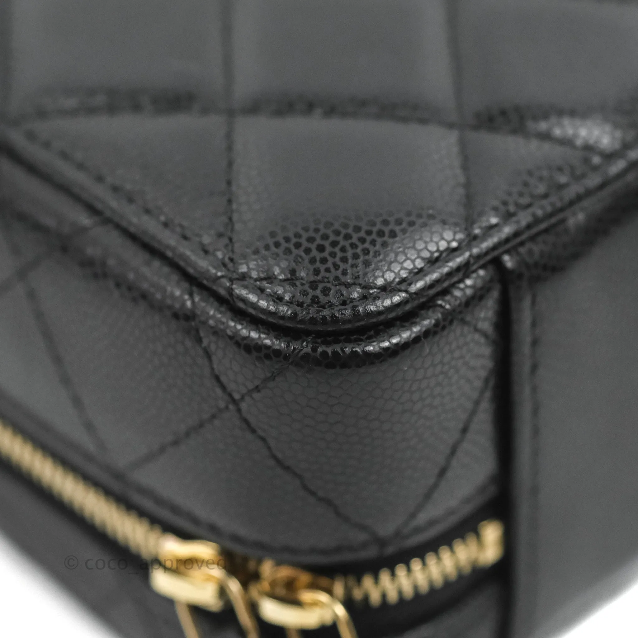 Chanel Quilted Twist Your Buttons Camera Black Caviar Gold Hardware