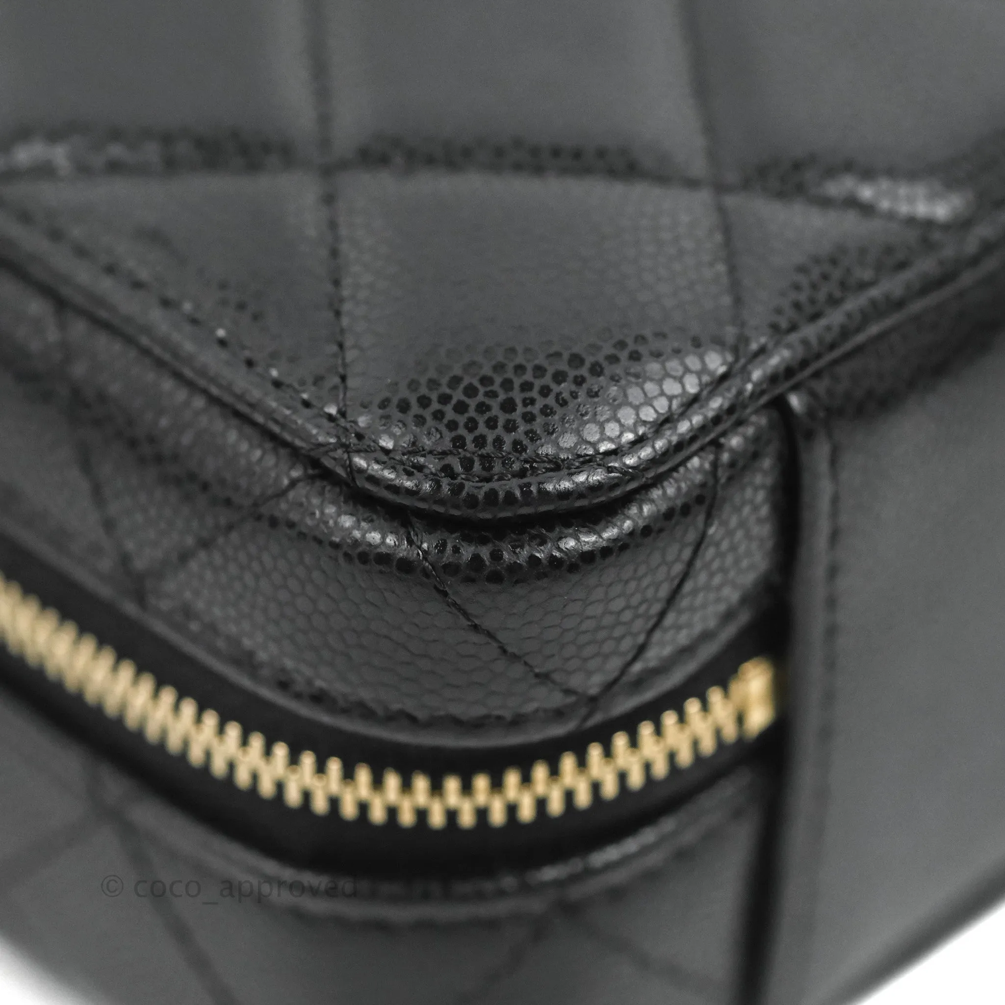 Chanel Quilted Twist Your Buttons Camera Black Caviar Gold Hardware