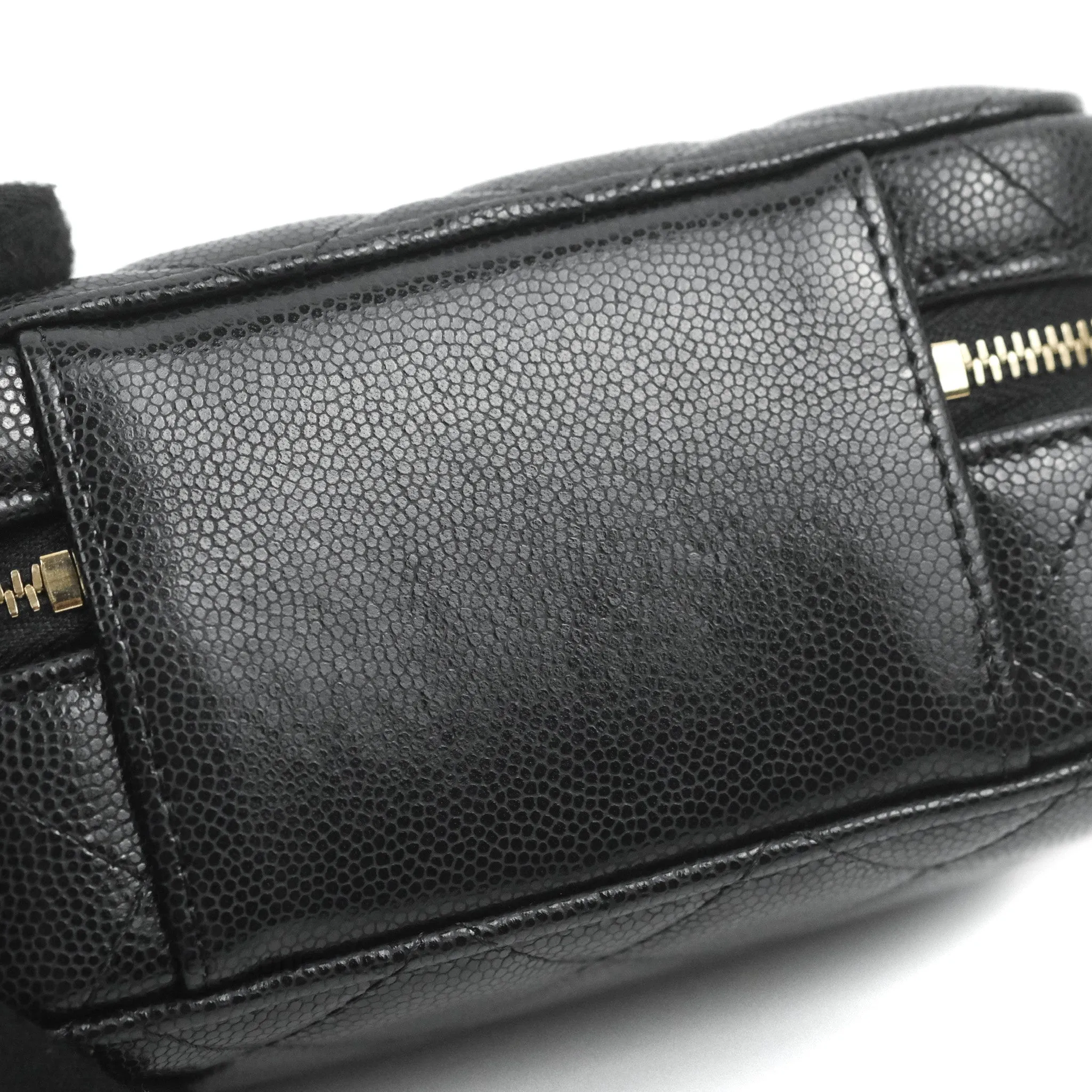 Chanel Quilted Twist Your Buttons Camera Black Caviar Gold Hardware