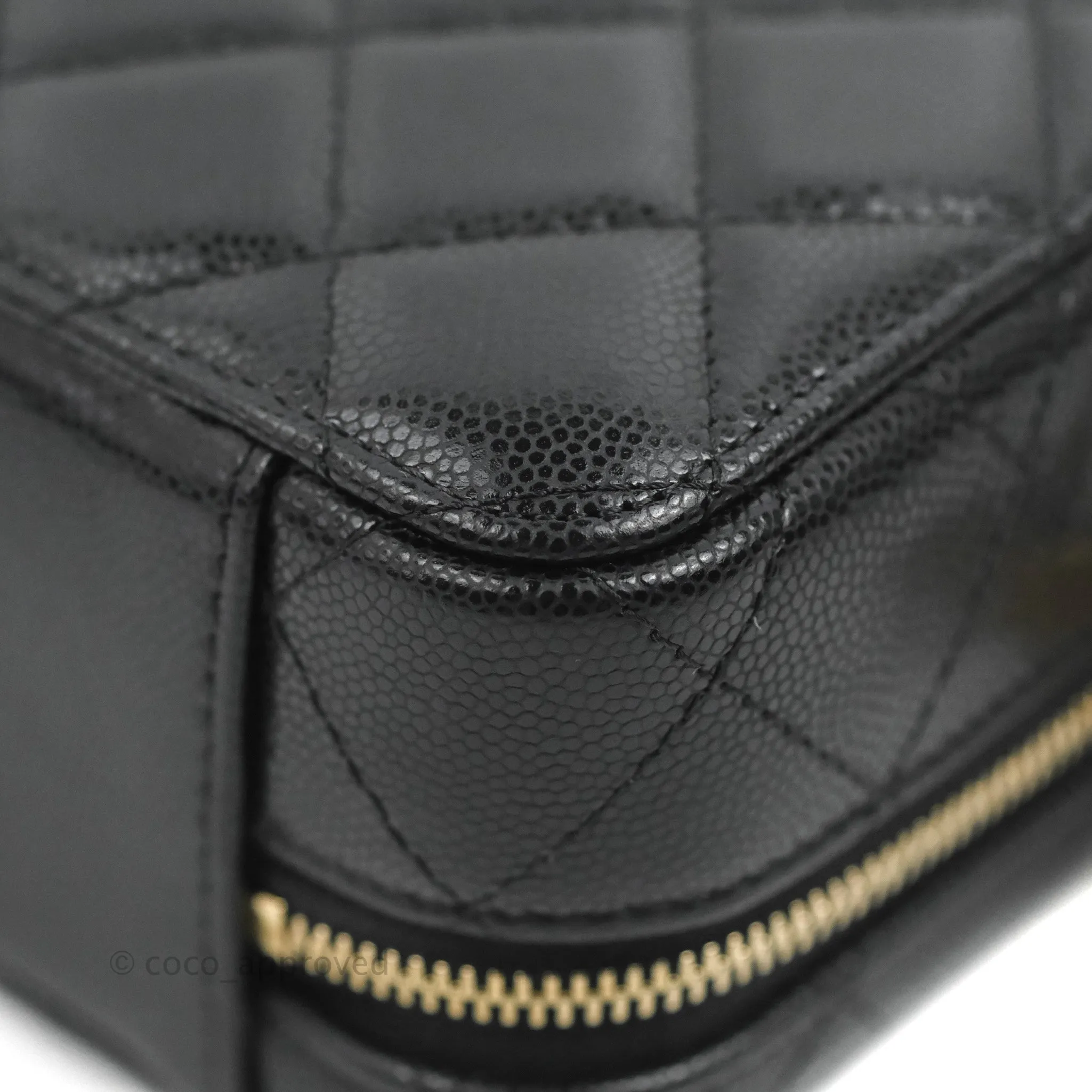 Chanel Quilted Twist Your Buttons Camera Black Caviar Gold Hardware
