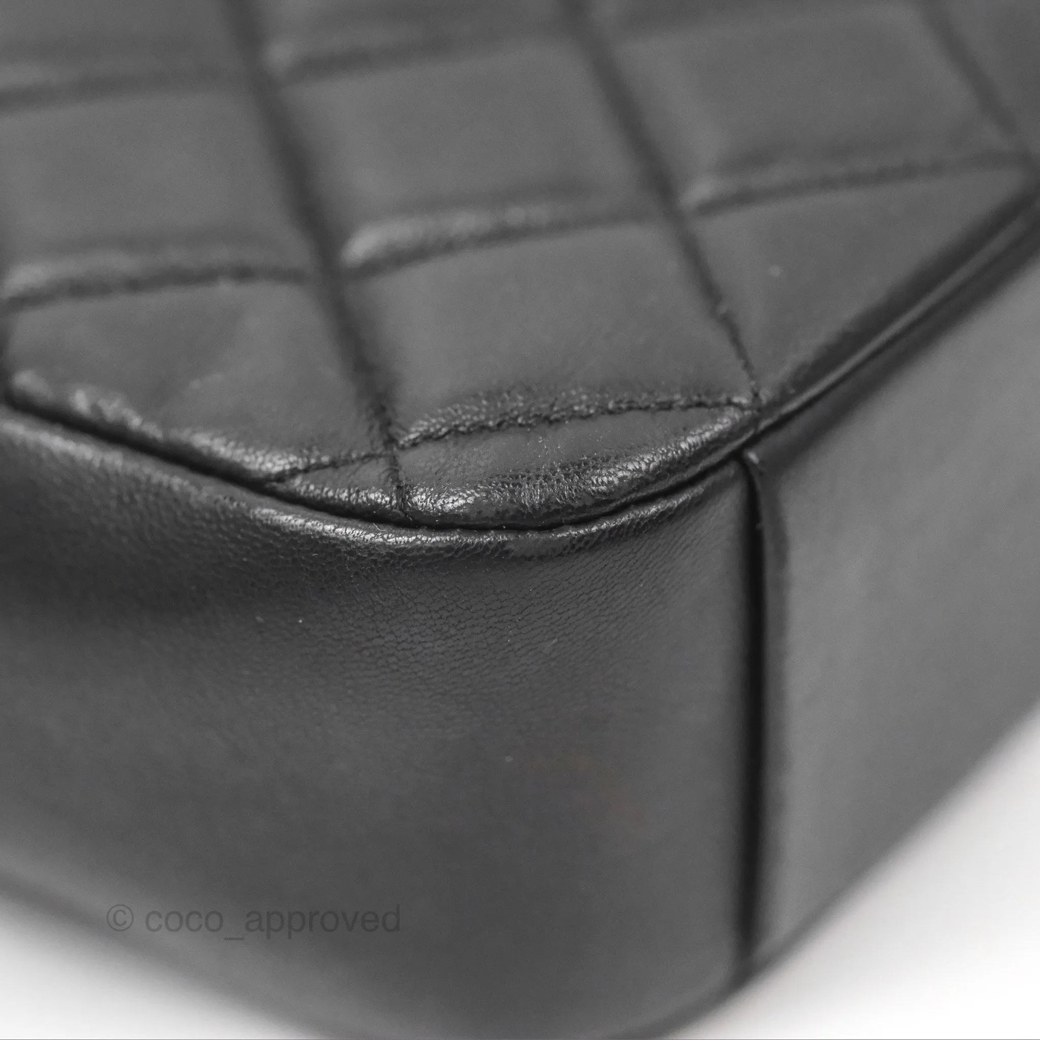 Chanel Small CC Camera Bag Quilted Black Lambskin Gold Hardware