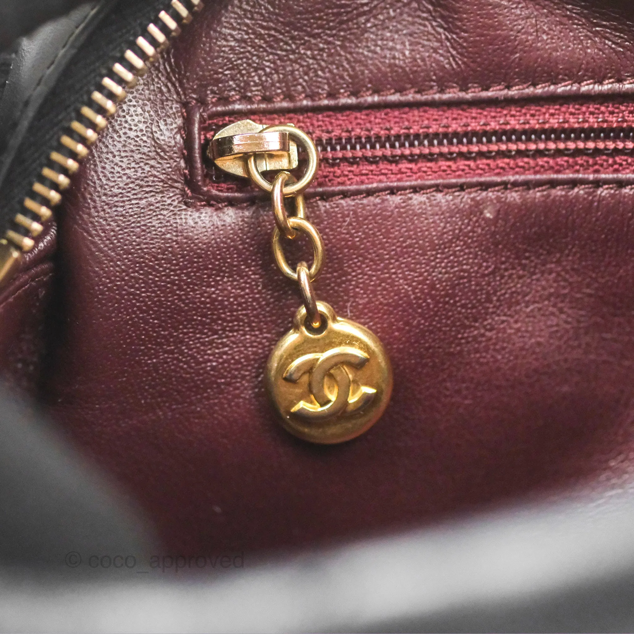 Chanel Small CC Camera Bag Quilted Black Lambskin Gold Hardware