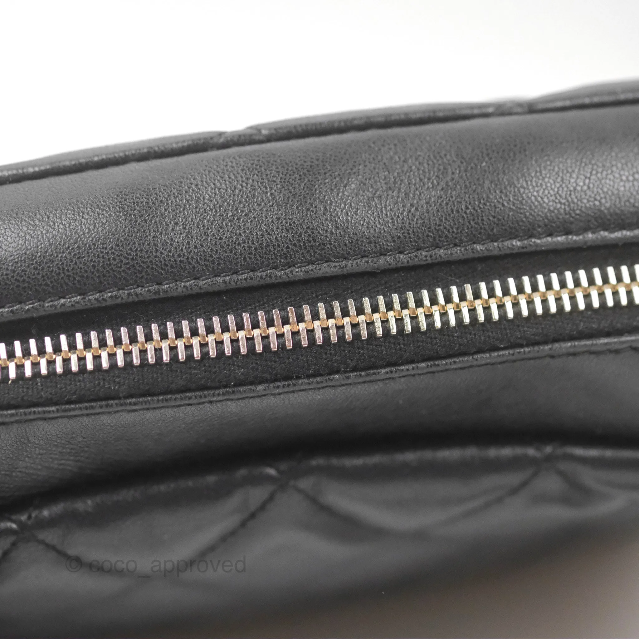 Chanel Small CC Camera Bag Quilted Black Lambskin Gold Hardware