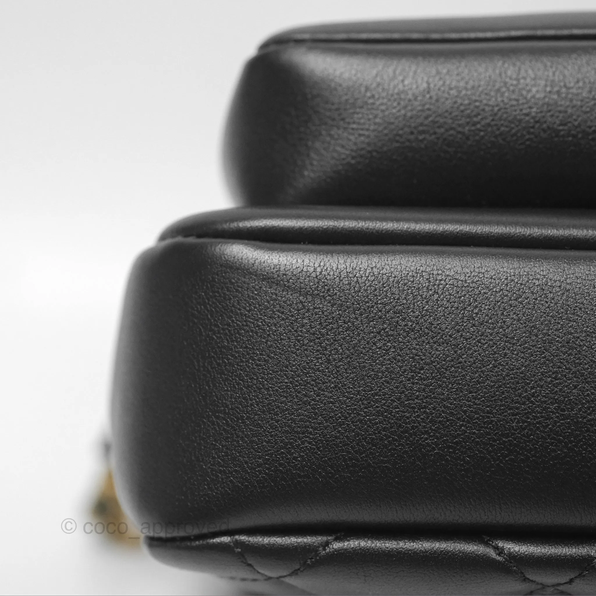 Chanel Small Logo Camera Case Quilted Black Calfskin