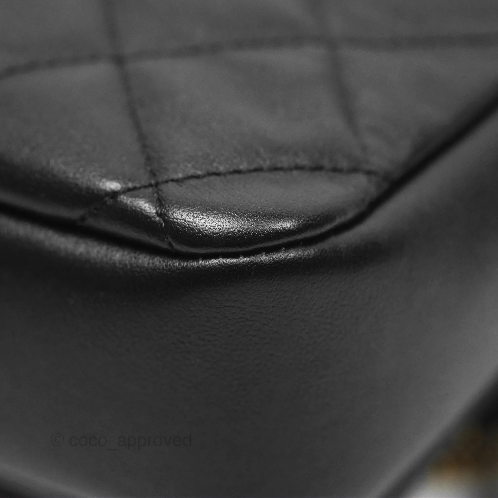 Chanel Small Logo Camera Case Quilted Black Calfskin