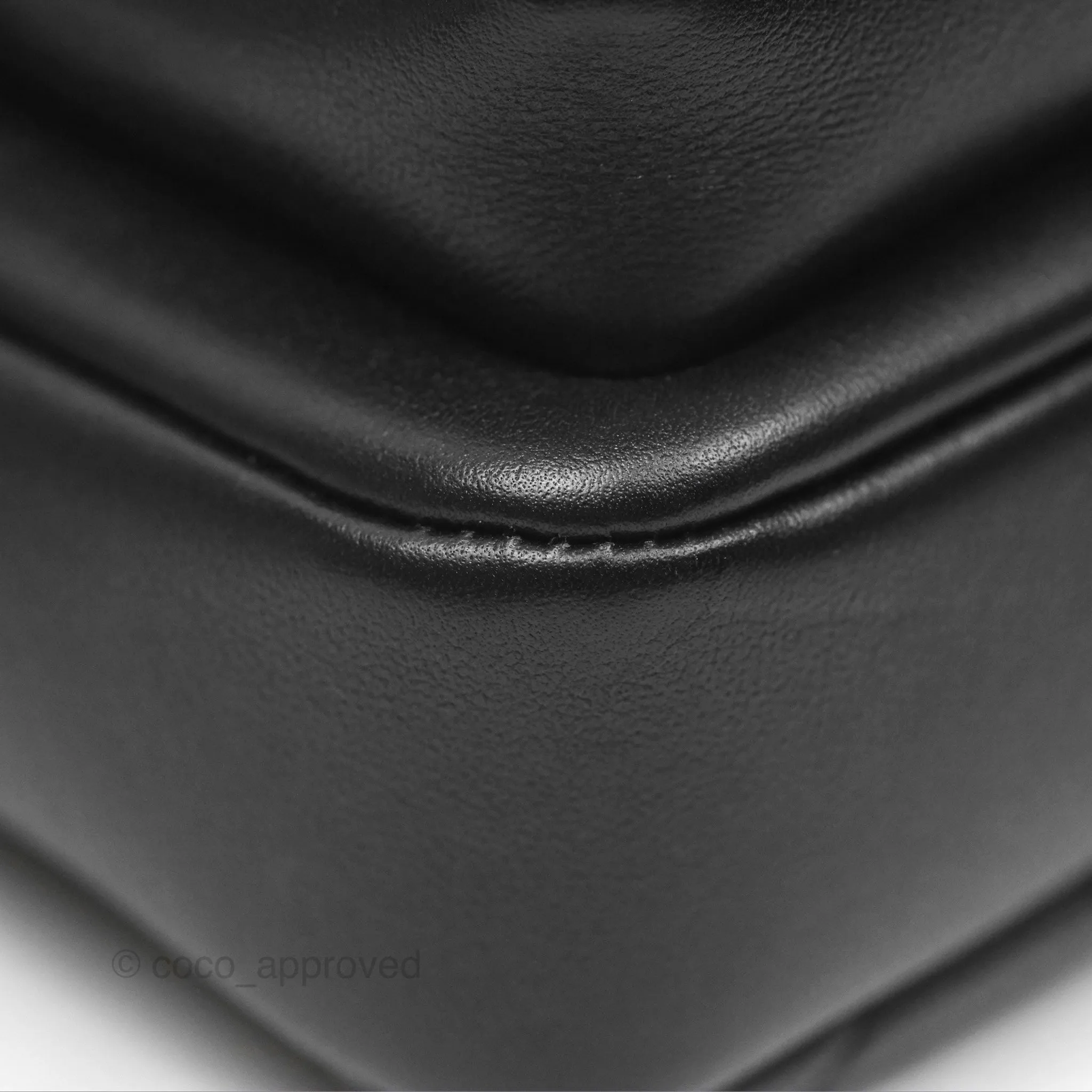 Chanel Small Logo Camera Case Quilted Black Calfskin