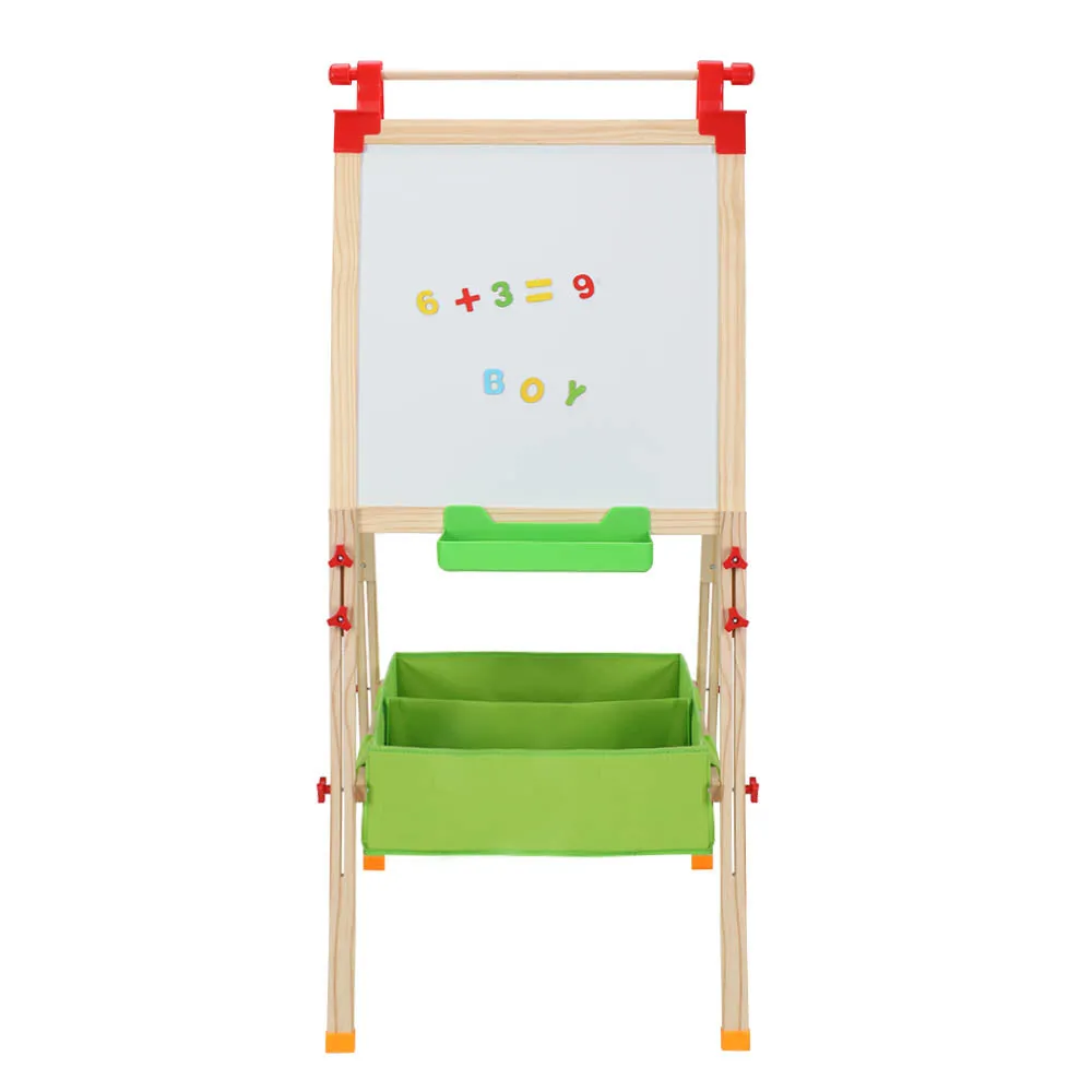 Children's Lift able Easel with Top Shaft and Non-Woven Storage HB-D126S