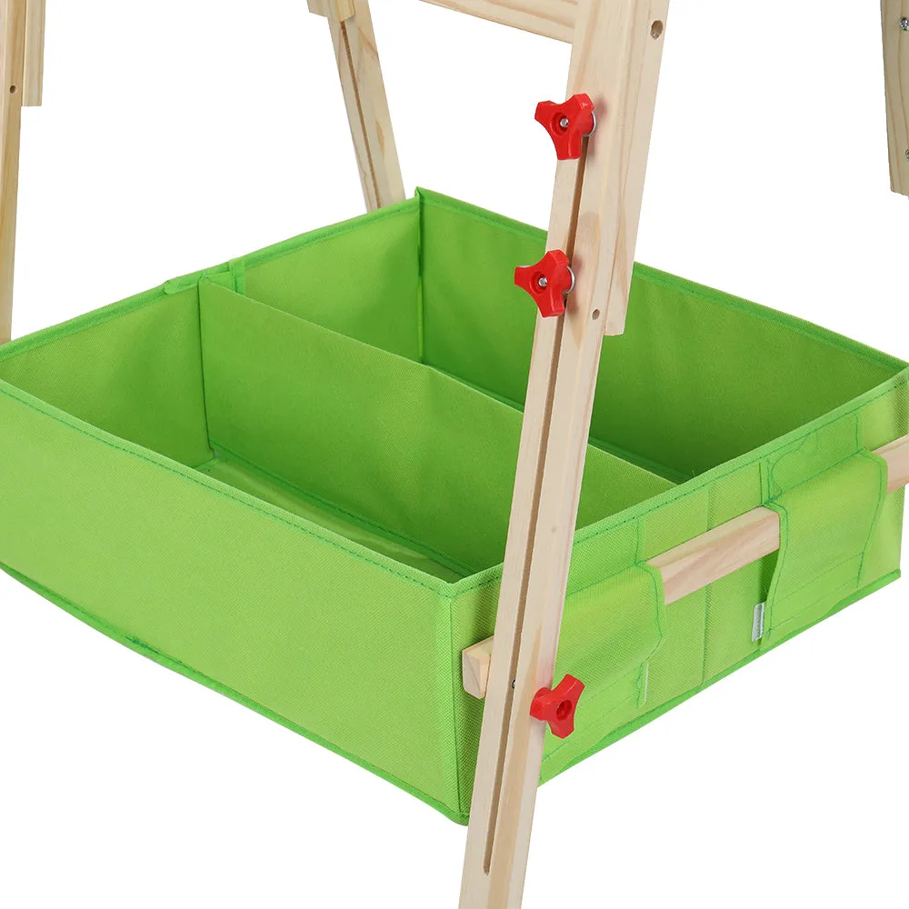 Children's Lift able Easel with Top Shaft and Non-Woven Storage HB-D126S