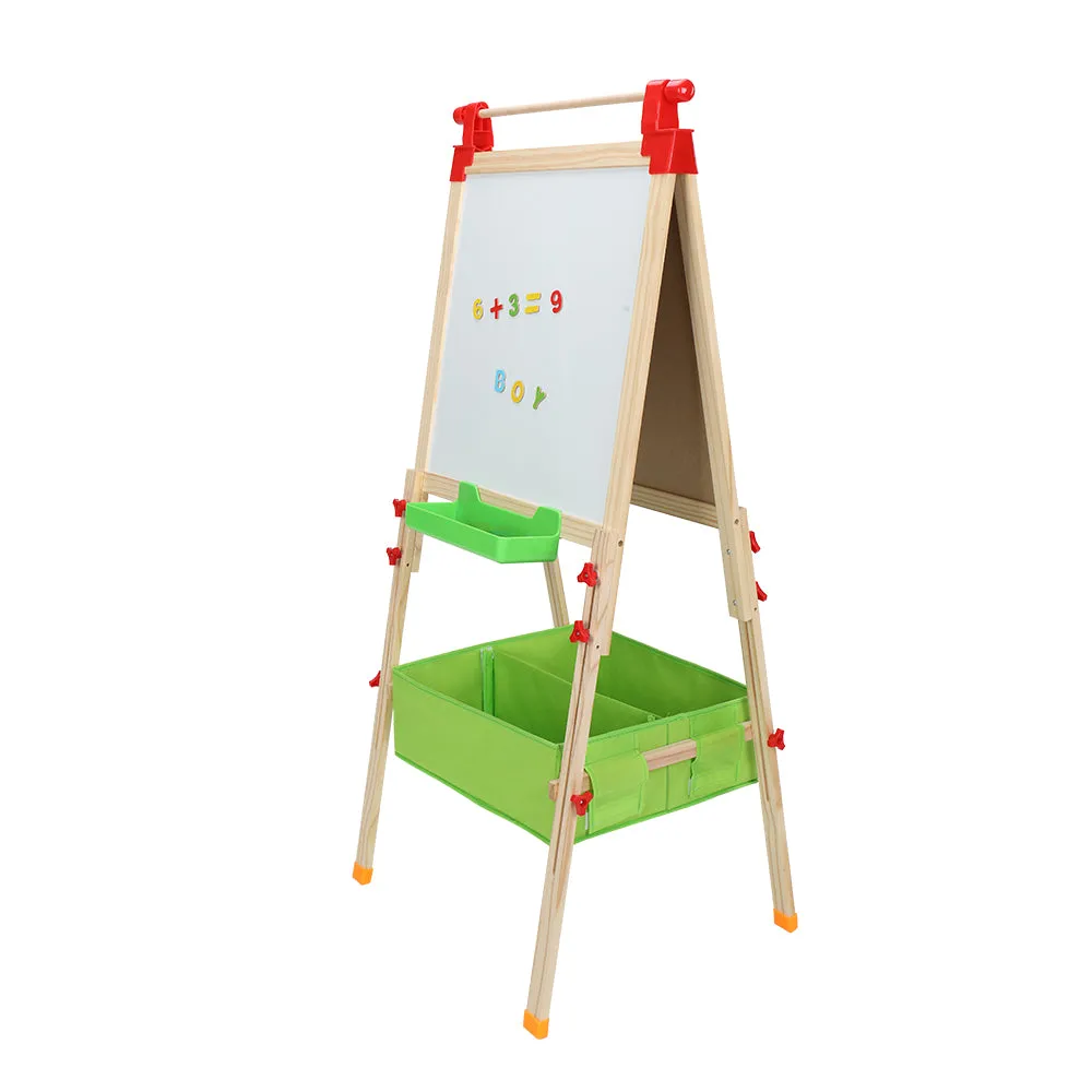 Children's Lift able Easel with Top Shaft and Non-Woven Storage HB-D126S