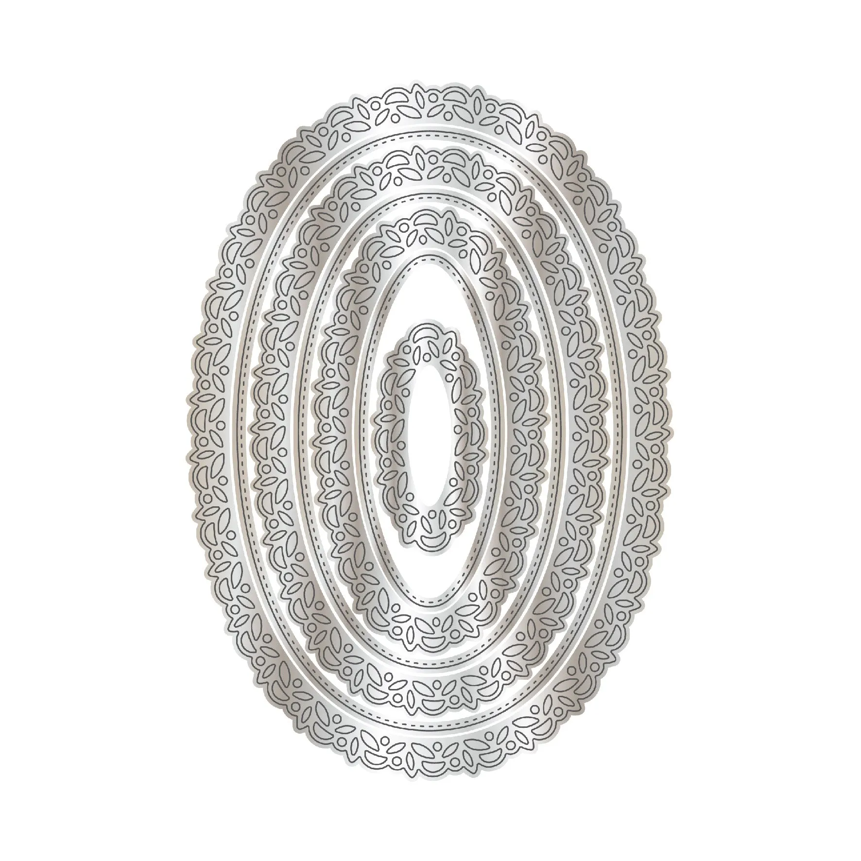 Chloes Creative Cards Metal Die Set - 5x7 Decorative Oval