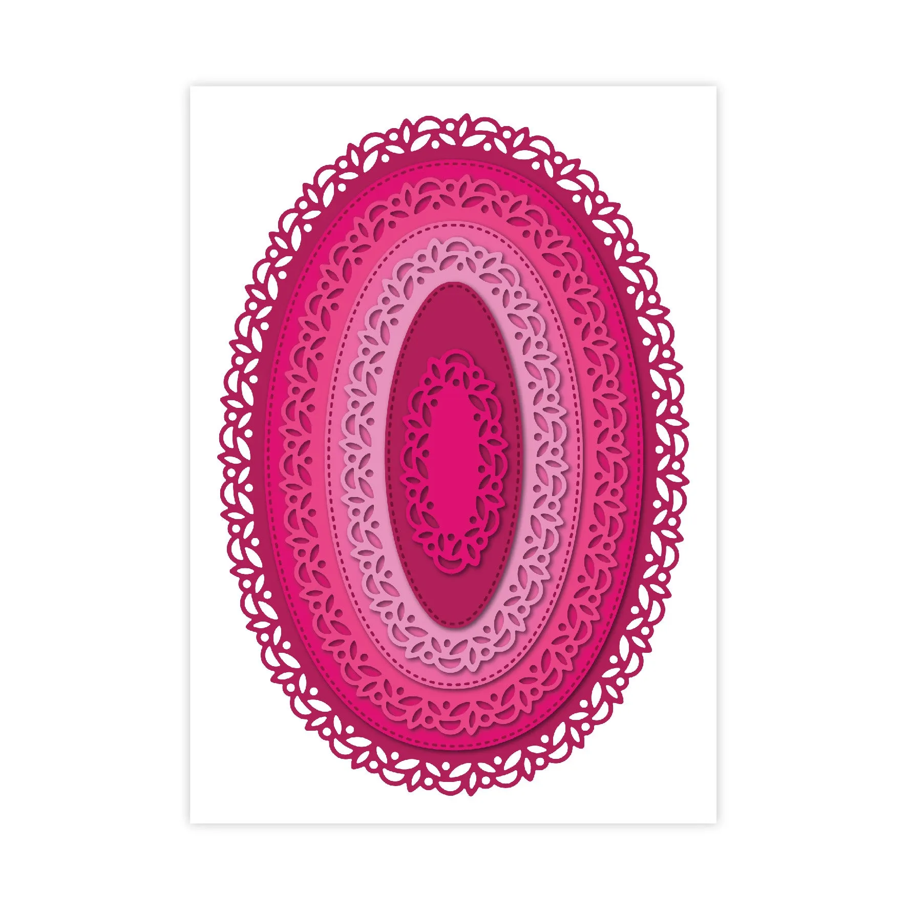 Chloes Creative Cards Metal Die Set - 5x7 Decorative Oval