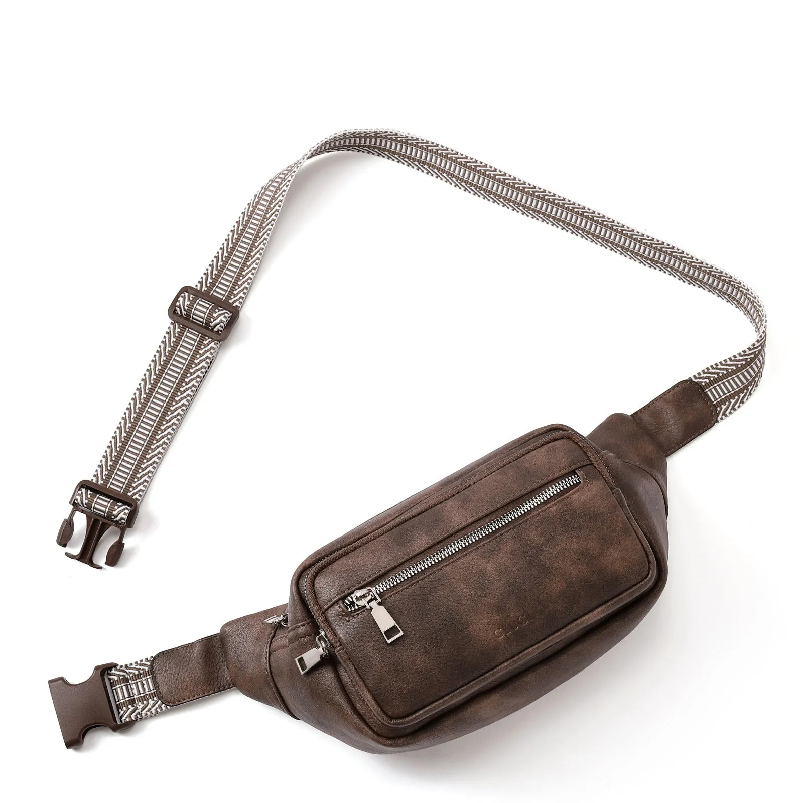 CLUCI Trendy Fanny Belt Sling Bag Crossbody Purse for Travel, Outdoors, Gym and Workouts