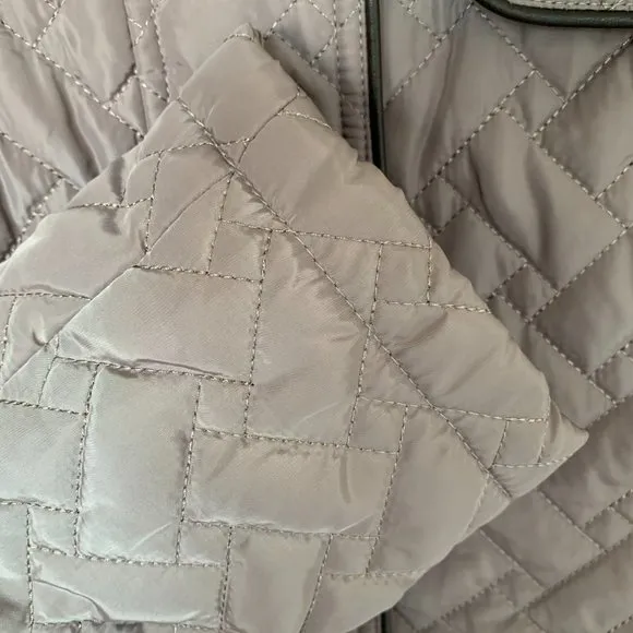 Cole Haan Funnel Collar Quilted Jacket Coat