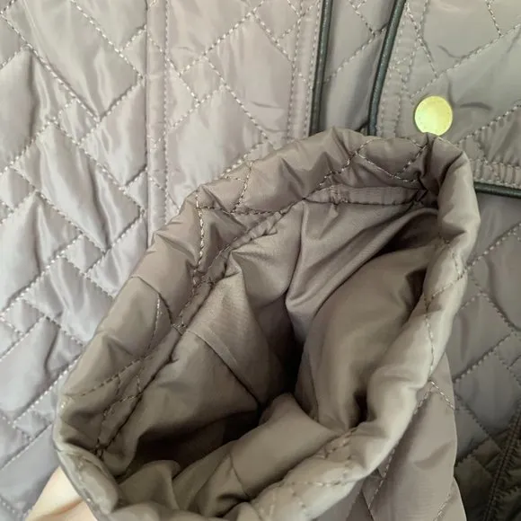 Cole Haan Funnel Collar Quilted Jacket Coat