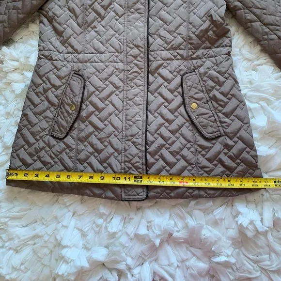 Cole Haan Funnel Collar Quilted Jacket Coat