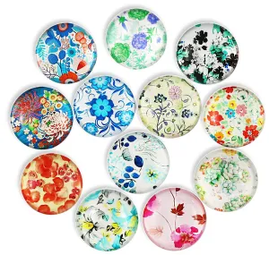 Cosylove 2 Pack Magnetic Tea Sugar Coffee Storages, Flower Round Tin Boxes, 2 Pack Butterfly Refrigerator Magnets, Perfect for Magnetic board, Fridge, Christmas, Holiday Gift (Flower Tin Boxes)
