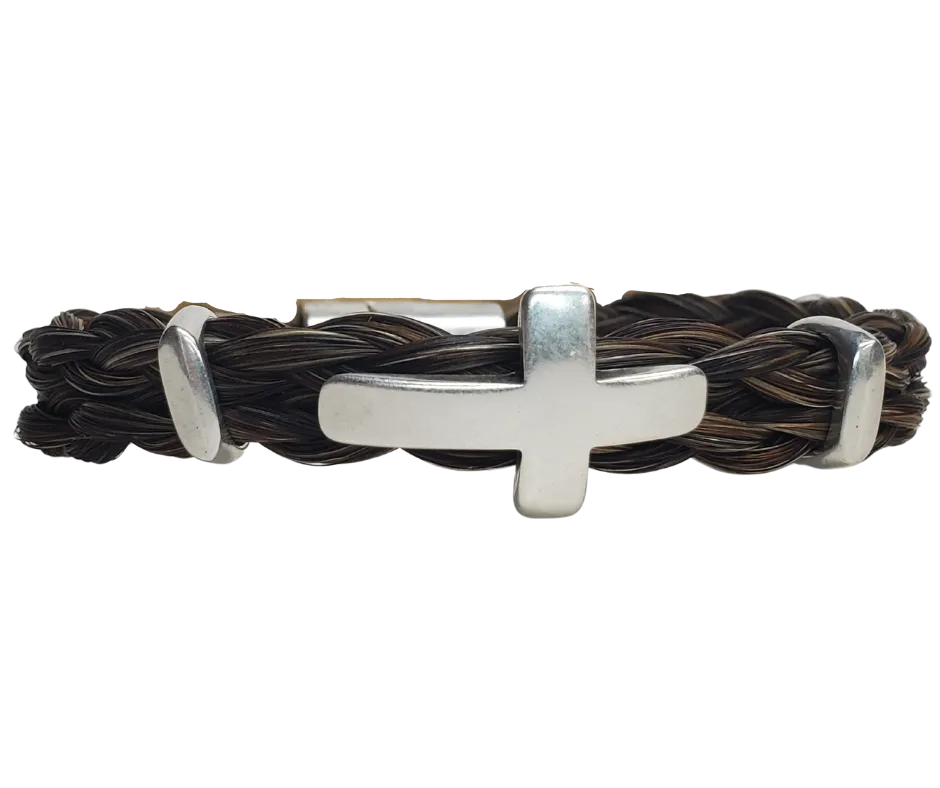 Cross Horsehair Bracelet