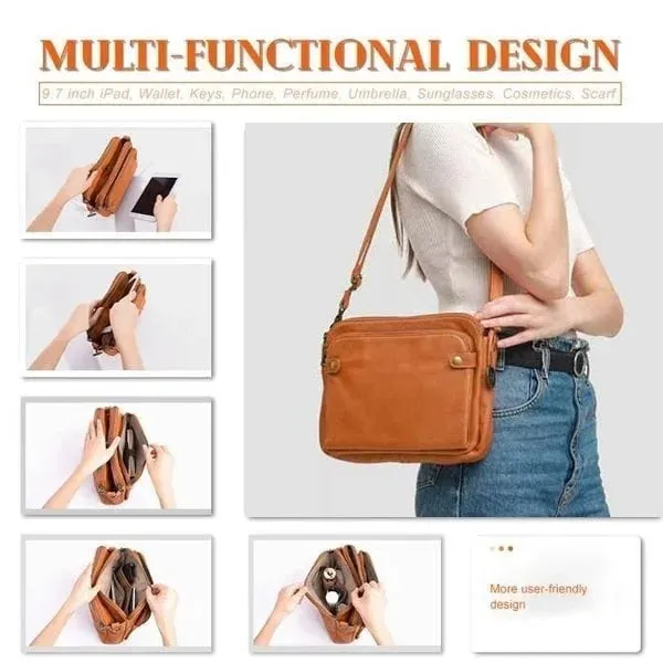 Crossbody Leather Shoulder Bags and Clutches