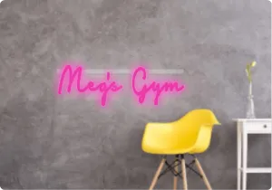 Custom text: Meg's Gym