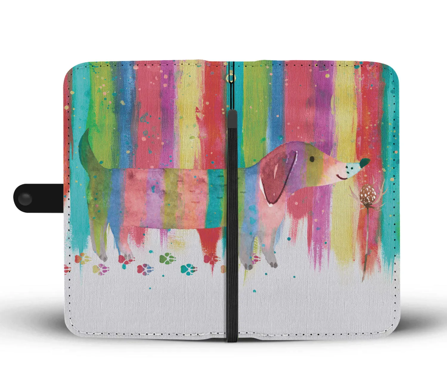 Dachshund Rainbow Phone Case Wallet
