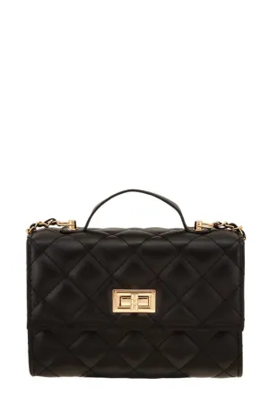 Diamond Quilted Rectangle Shape Crossbody Bag