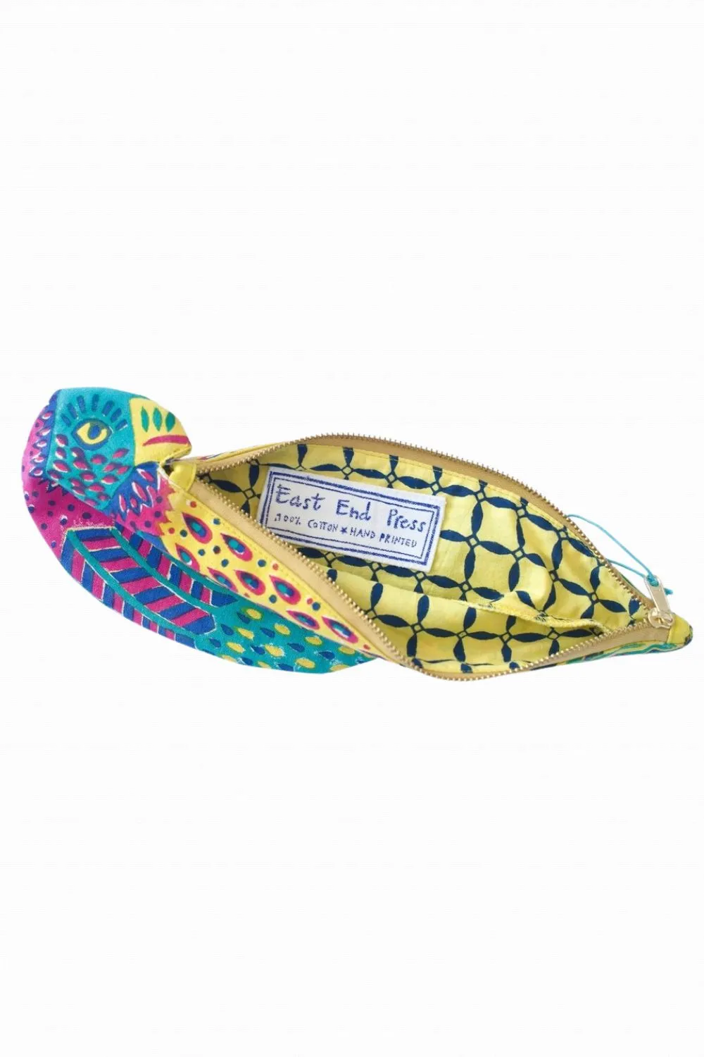 EAST END PRESS PARROT COTTON POUCH