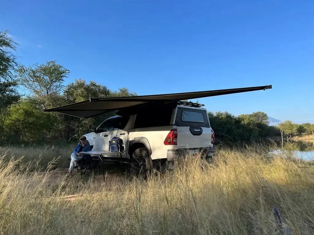 Eezi-Awn Dragonfly 180 Awning 2.3M Freestanding Left Side Mount Beige - Black Friday Sale