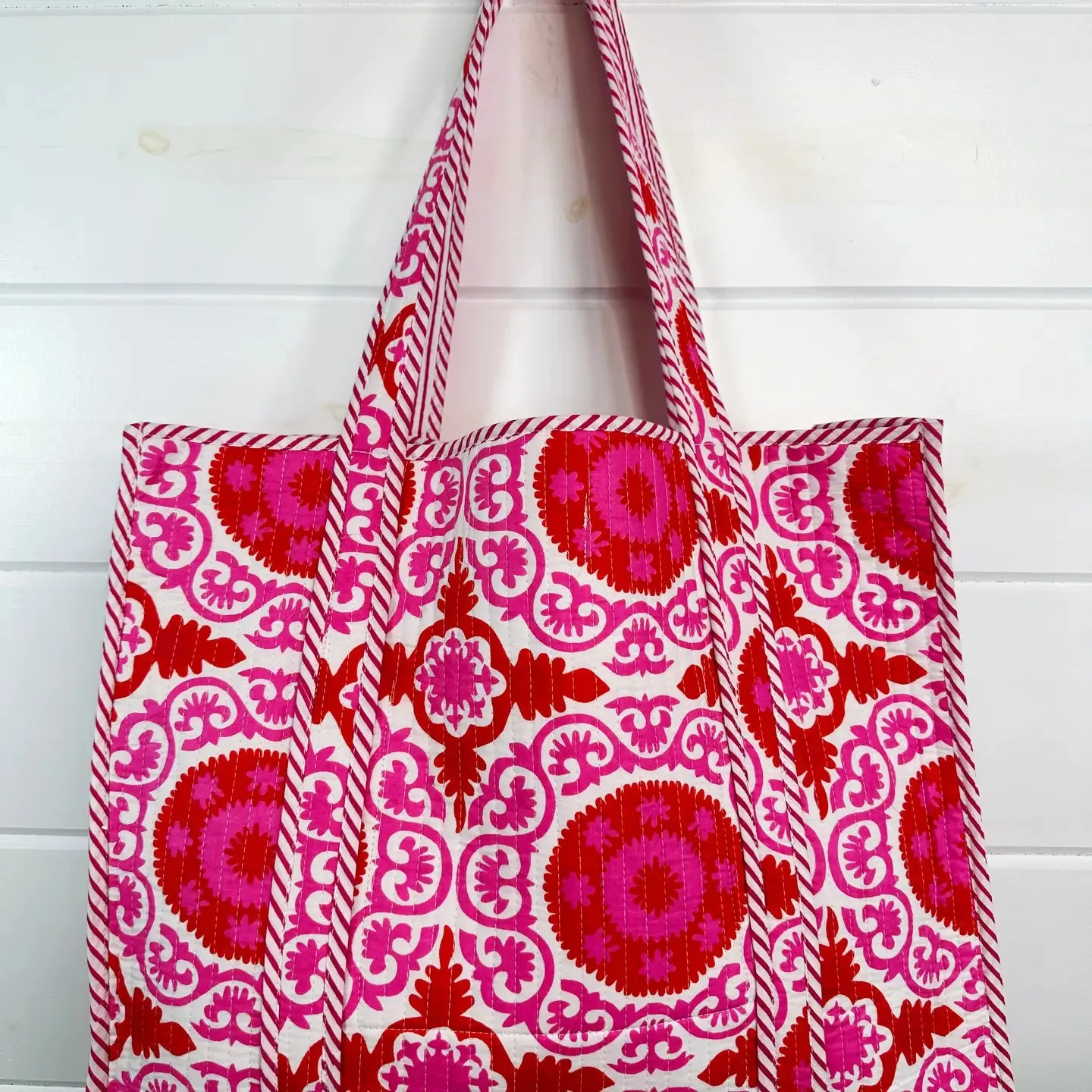 Emma Quilted Large Tote Bag