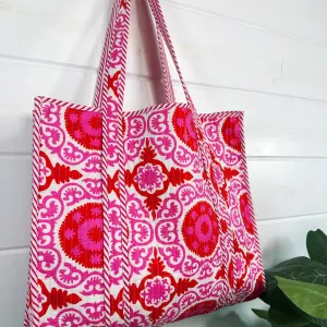 Emma Quilted Large Tote Bag