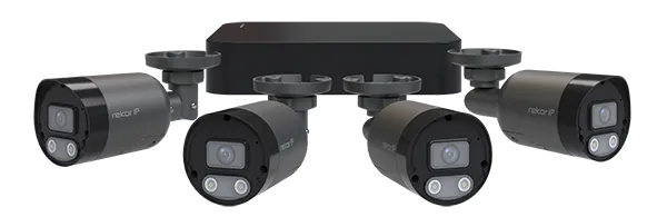 ESP RC24KB4G Rekor IP 24/7 IP PoE 2MP 4 Channel 4 Grey Camera Bullet Kit 1TB