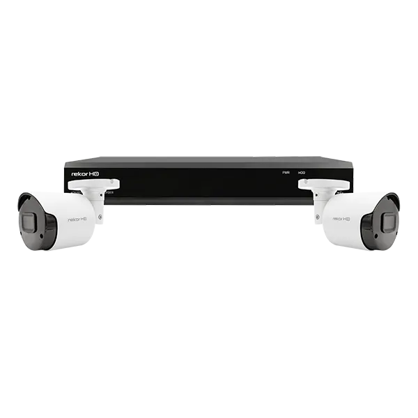 ESP RHD4KB2W2TB Rekor HD 4 Channel HD 2TB 2x White Bullet Camera Kit