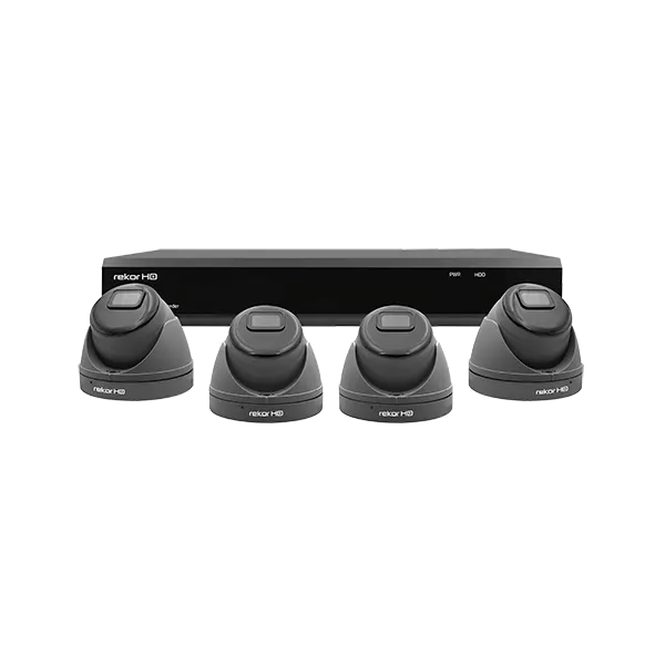 ESP RHD4KD4G1TB Rekor HD 4 Channel HD 1TB 4x Grey Dome Camera Kit