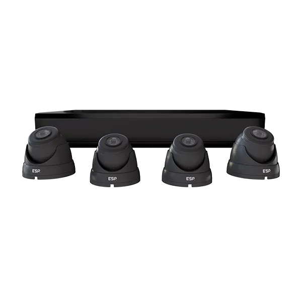 ESP RHD8KD4B4TB RekorHD 2MP Analogue 8CH 4 Camera Dome Kit 4TB Black