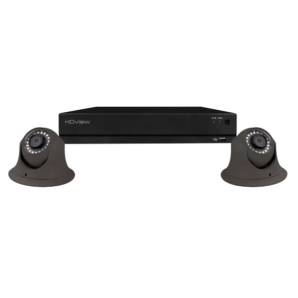 ESP SHDV4KD2G4TB HDview 4MP Super HD 4 Channel 4TB 2x Grey Dome Camera Kit