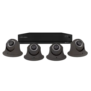 ESP SHDV4KD4G2TB HDview 4MP Super HD 4 Channel 2TB 4x Grey Dome Camera Kit