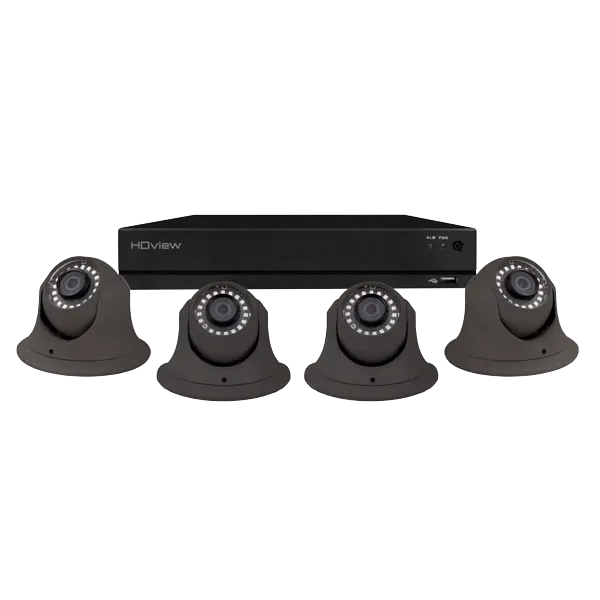 ESP SHDV4KD4G2TB HDview 4MP Super HD 4 Channel 2TB 4x Grey Dome Camera Kit