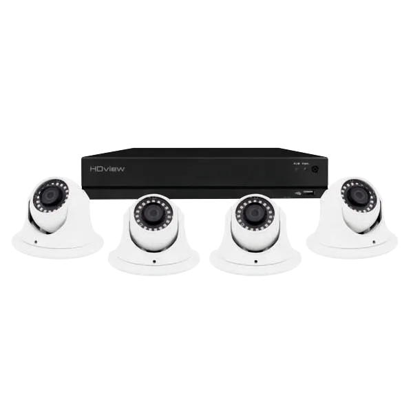 ESP SHDV4KD4W2TB HDview 4MP Super HD 4 Channel 2TB 4x White Dome Camera Kit