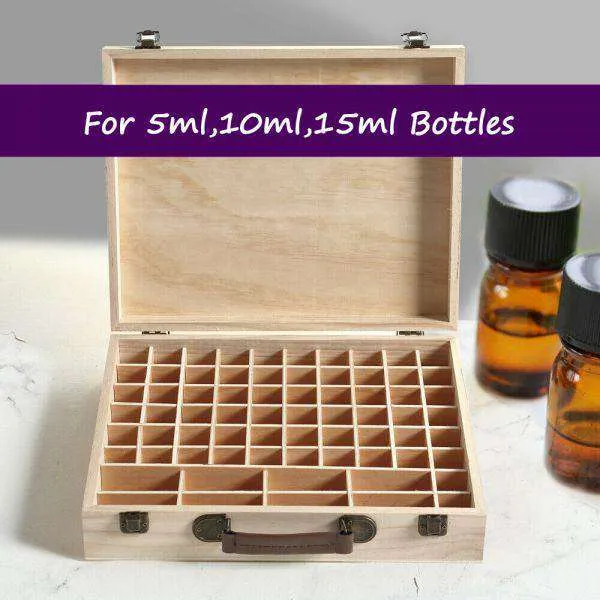 Essential Aromatherapy Oil Storage Box 70 LOTS