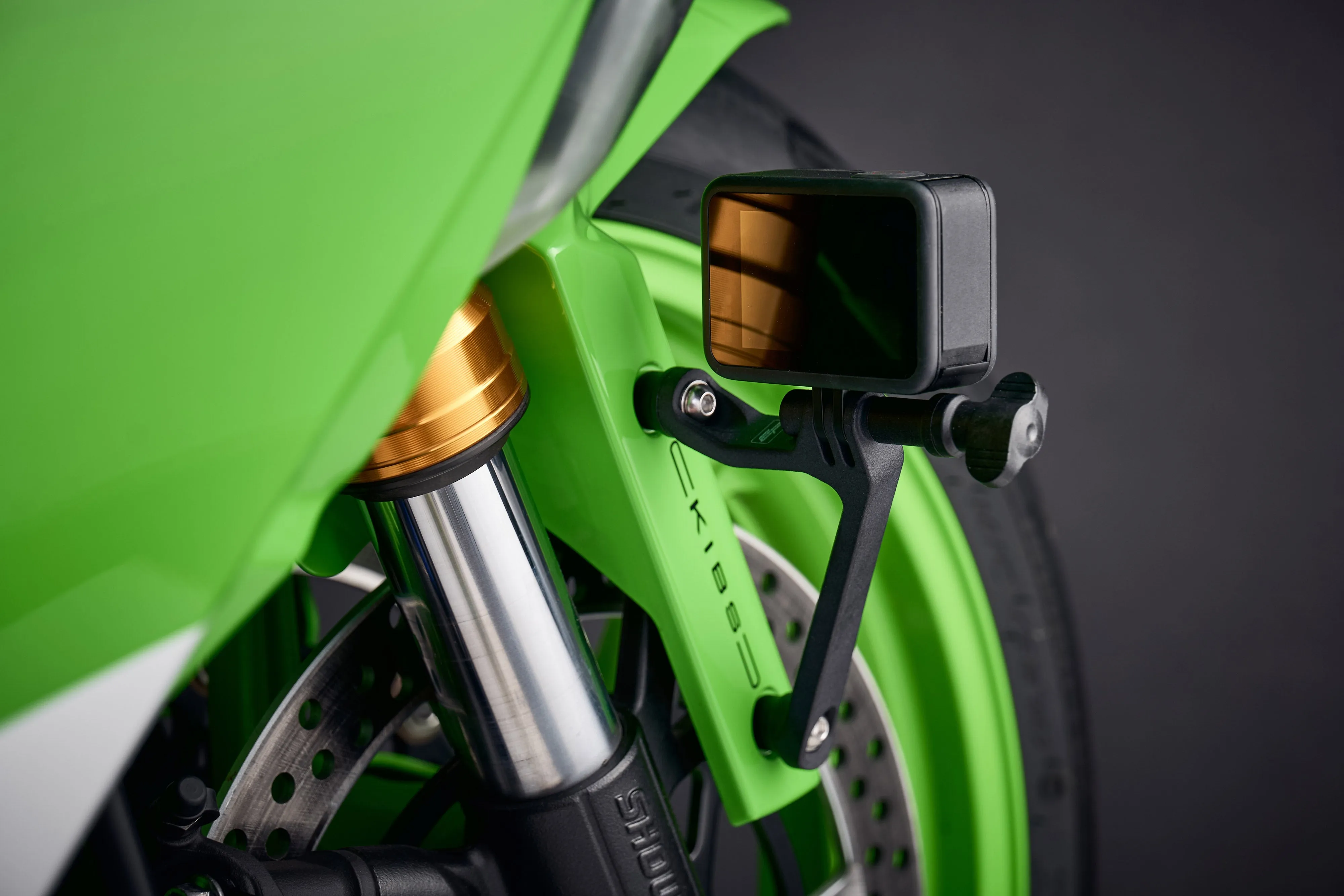 Evotech Action / Safety Camera Front Mudguard Mount - Kawasaki ZX6R Performance (2019-2021)