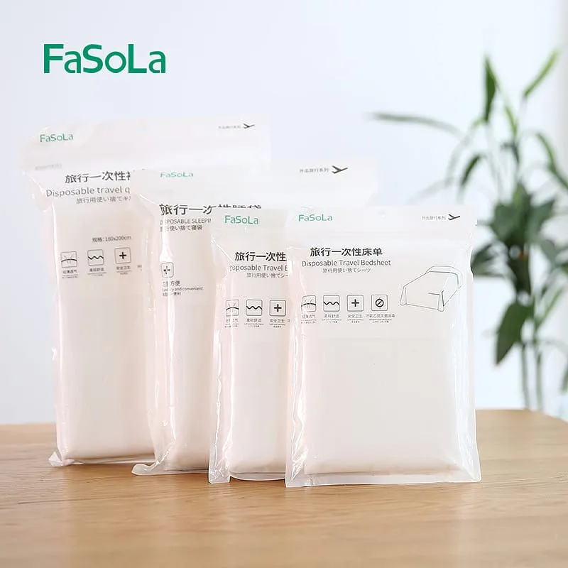 FaSoLa Disposable Travel Pillowcases - 50x80cm, 1 Pair