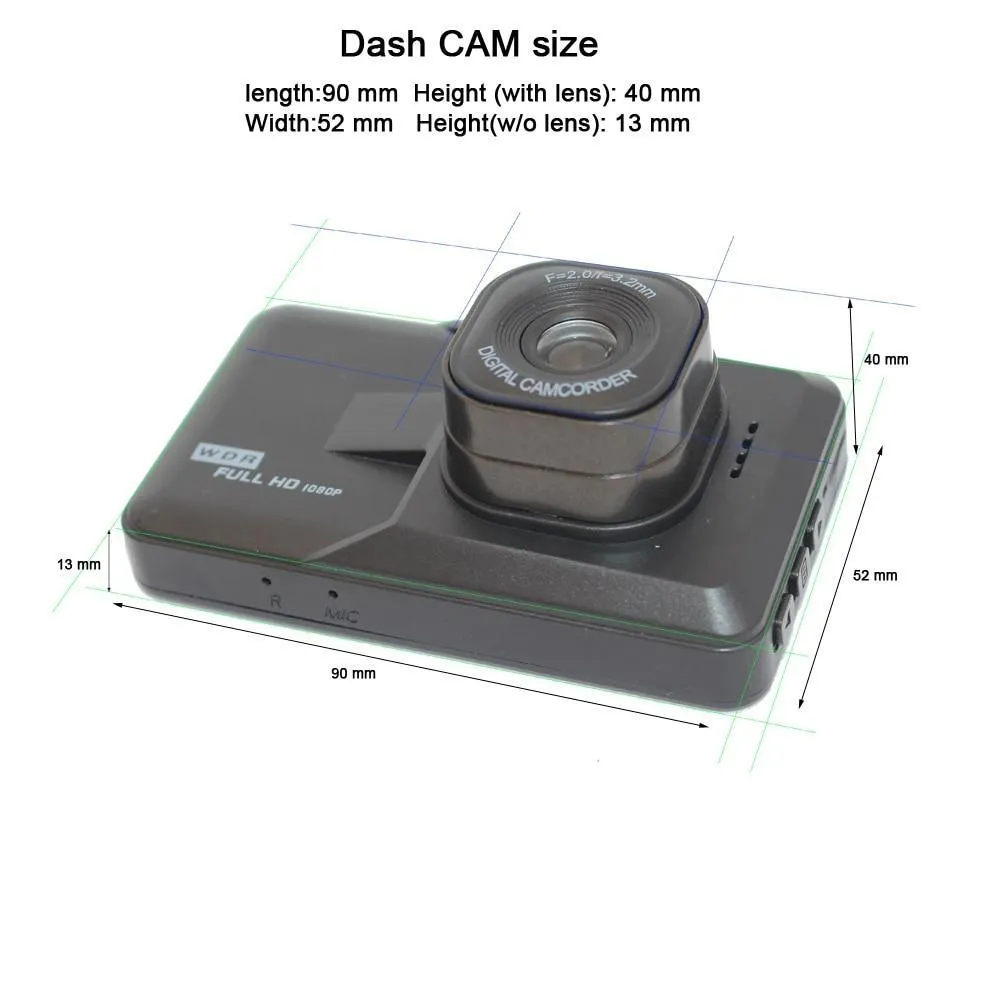 Fulll HD 1080P car Rear View Camera dvr dash cam recorder dashcam mirror reverse camera dvrs video recorder