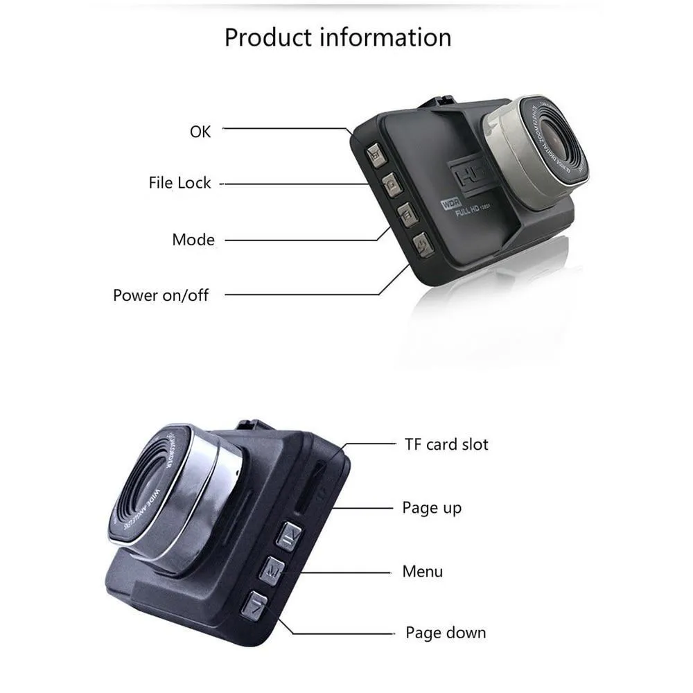 Fulll HD 1080P car Rear View Camera dvr dash cam recorder dashcam mirror reverse camera dvrs video recorder